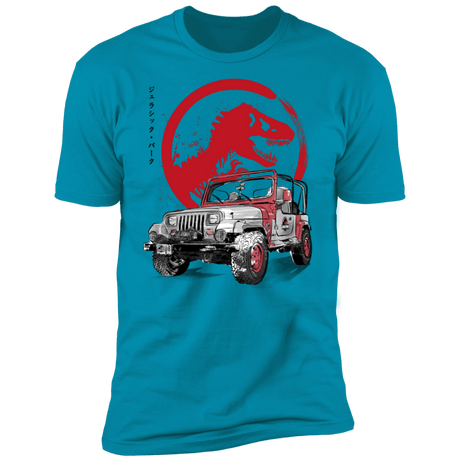 T-Shirts Turquoise / S Jeep Wrangler YJ Sahara sumi-e Men's Premium T-Shirt