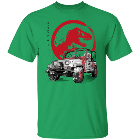 T-Shirts Irish Green / S Jeep Wrangler YJ Sahara sumi-e T-Shirt