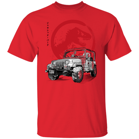 T-Shirts Red / S Jeep Wrangler YJ Sahara sumi-e T-Shirt