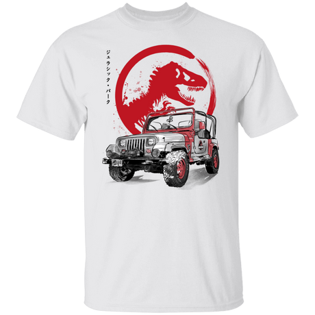 T-Shirts White / S Jeep Wrangler YJ Sahara sumi-e T-Shirt