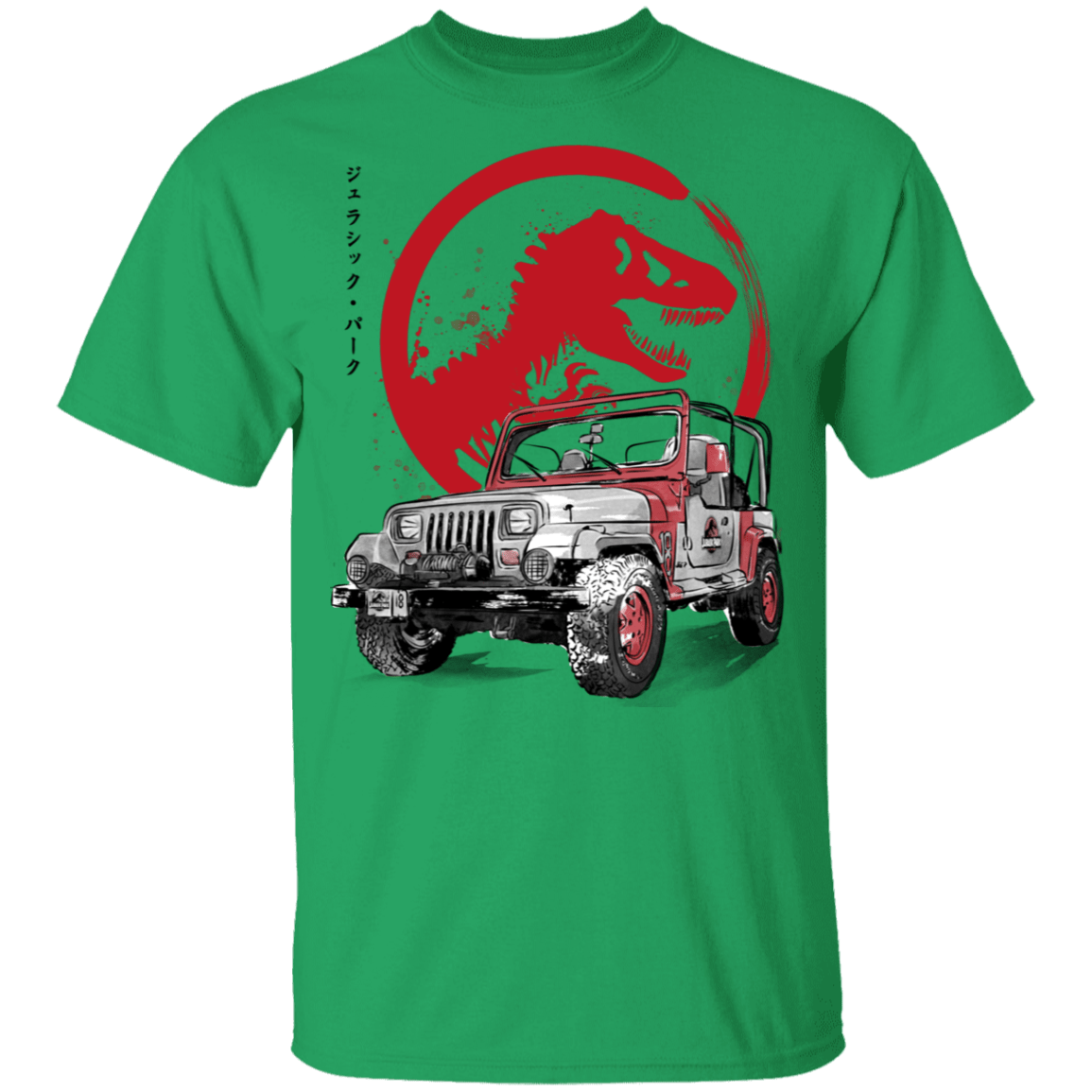 T-Shirts Irish Green / YXS Jeep Wrangler YJ Sahara sumi-e Youth T-Shirt