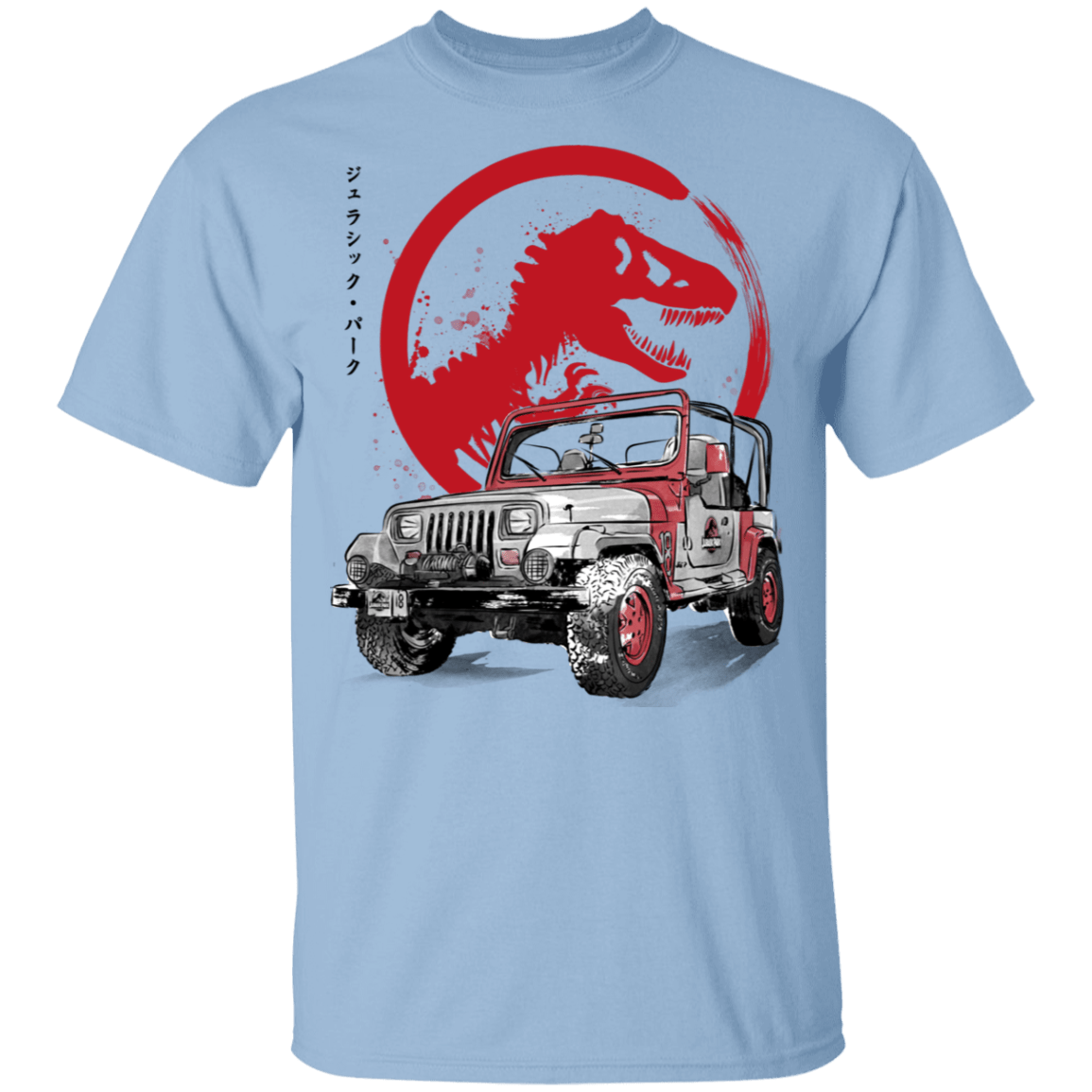 T-Shirts Light Blue / YXS Jeep Wrangler YJ Sahara sumi-e Youth T-Shirt