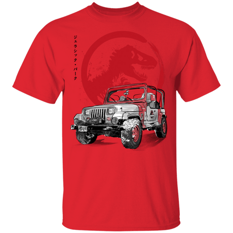 T-Shirts Red / YXS Jeep Wrangler YJ Sahara sumi-e Youth T-Shirt