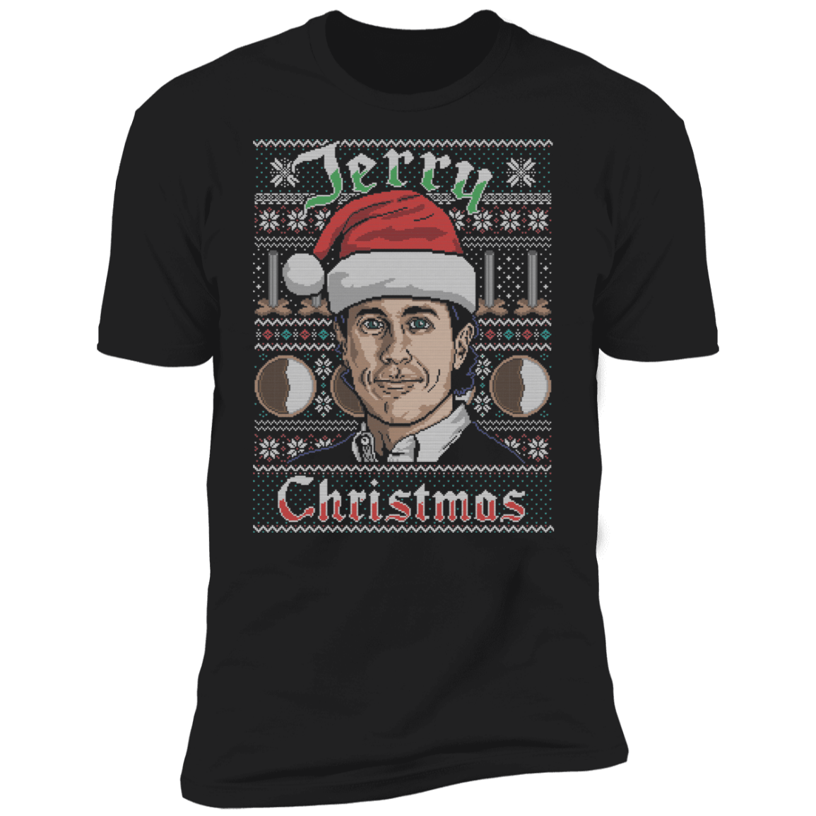 T-Shirts Black / X-Small Jerry Christmas Ugly Sweater Men's Premium T-Shirt