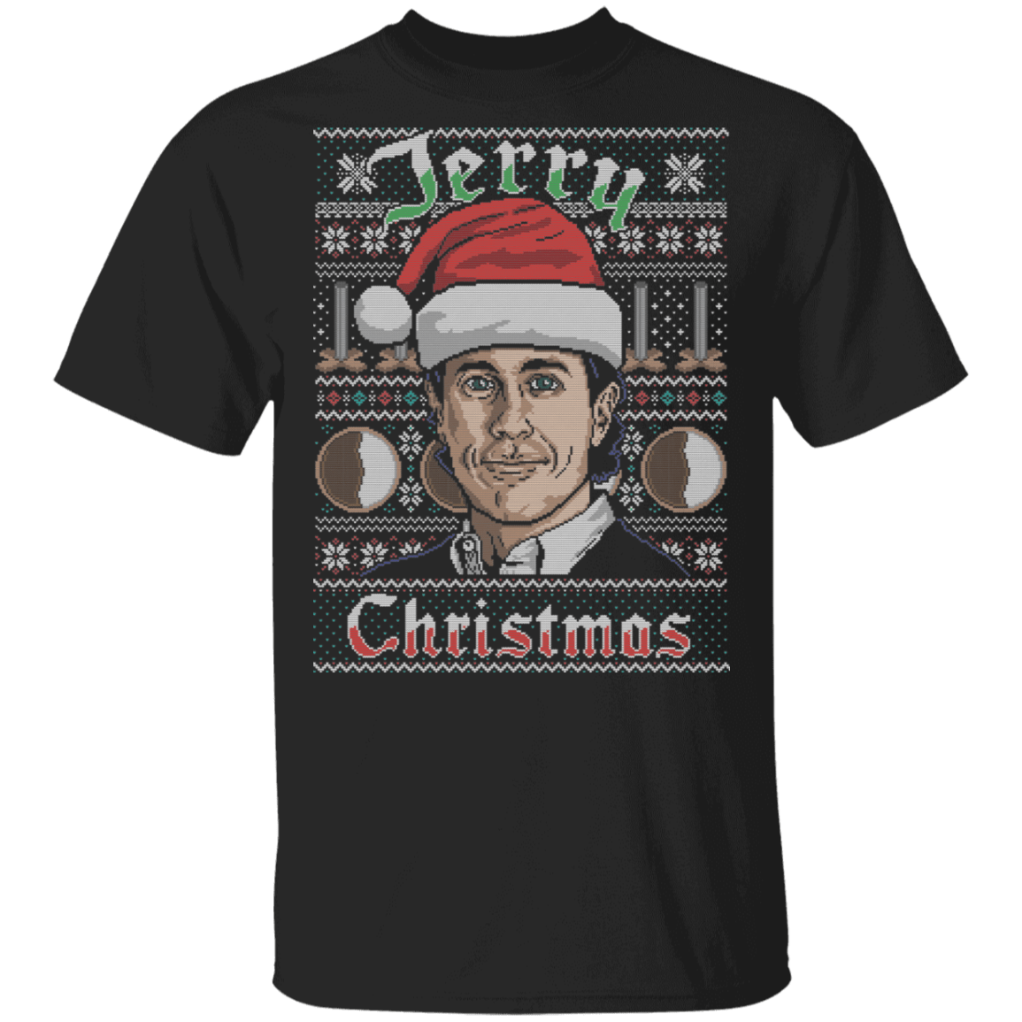 T-Shirts Black / S Jerry Christmas Ugly Sweater T-Shirt