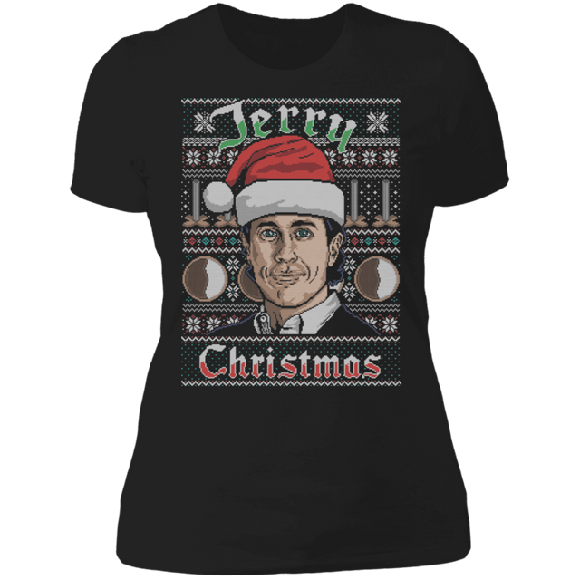 T-Shirts Black / X-Small Jerry Christmas Ugly Sweater Women's Premium T-Shirt