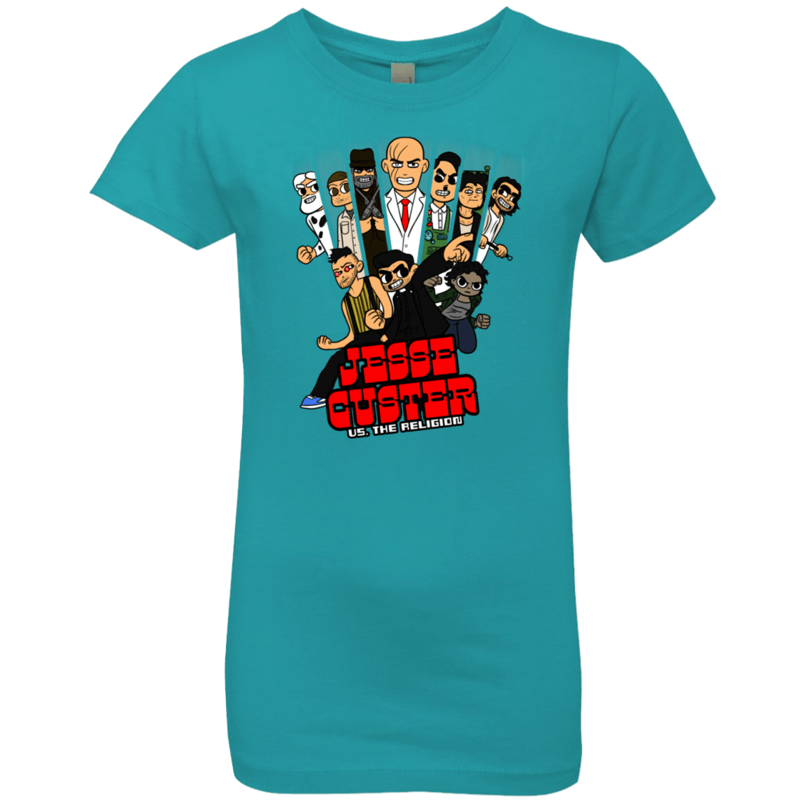 T-Shirts Tahiti Blue / YXS Jesse Custer vs The Religion Girls Premium T-Shirt