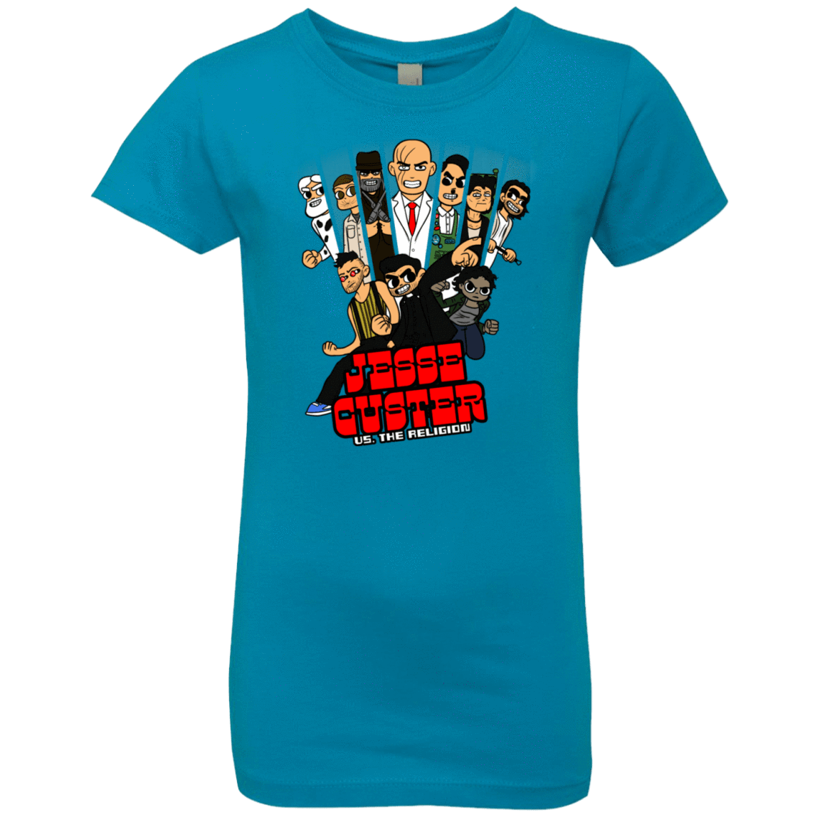 T-Shirts Turquoise / YXS Jesse Custer vs The Religion Girls Premium T-Shirt