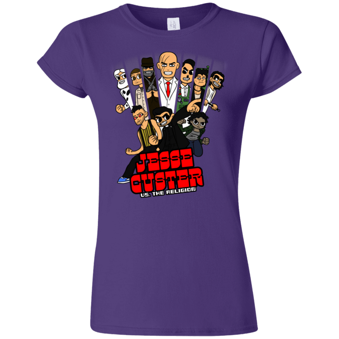 T-Shirts Purple / S Jesse Custer vs The Religion Junior Slimmer-Fit T-Shirt