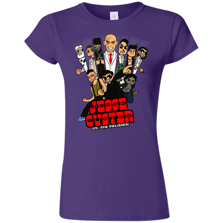 T-Shirts Purple / S Jesse Custer vs The Religion Junior Slimmer-Fit T-Shirt