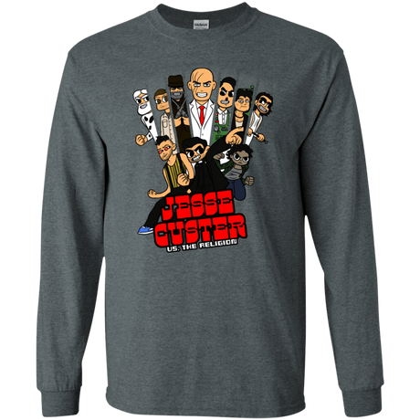 T-Shirts Dark Heather / S Jesse Custer vs The Religion Men's Long Sleeve T-Shirt