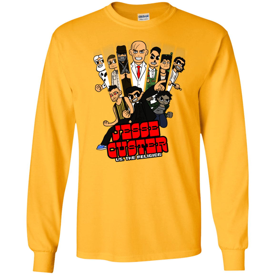 T-Shirts Gold / S Jesse Custer vs The Religion Men's Long Sleeve T-Shirt