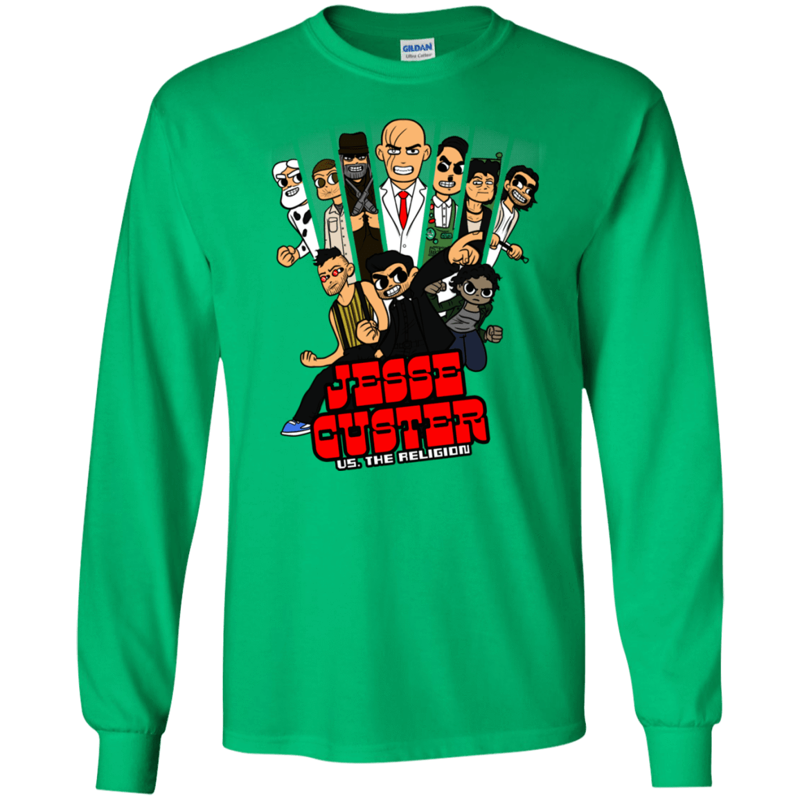 T-Shirts Irish Green / S Jesse Custer vs The Religion Men's Long Sleeve T-Shirt