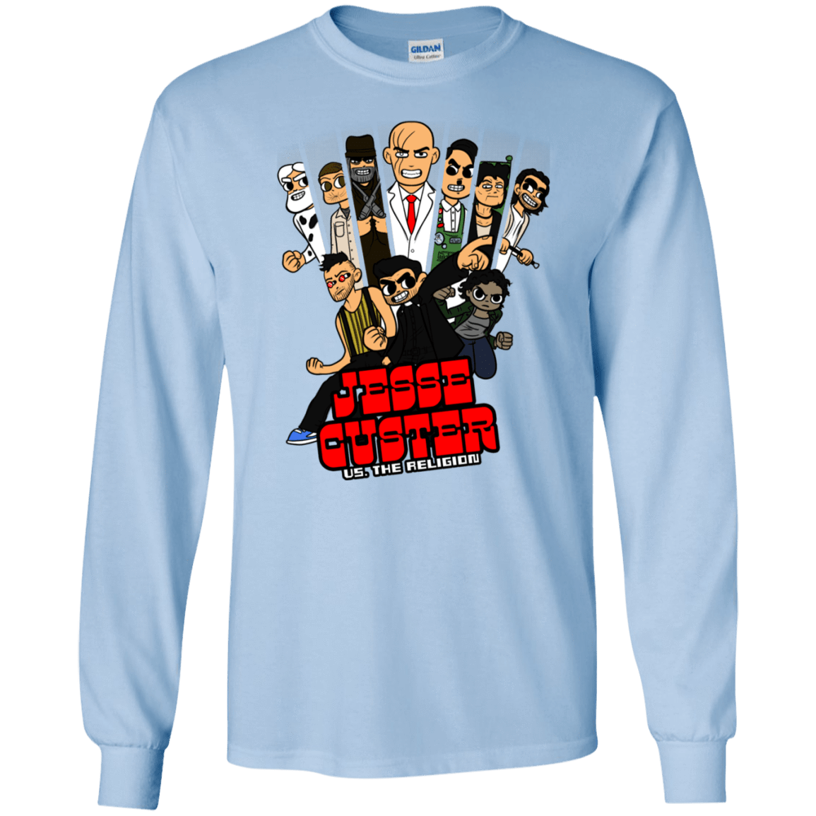 T-Shirts Light Blue / S Jesse Custer vs The Religion Men's Long Sleeve T-Shirt