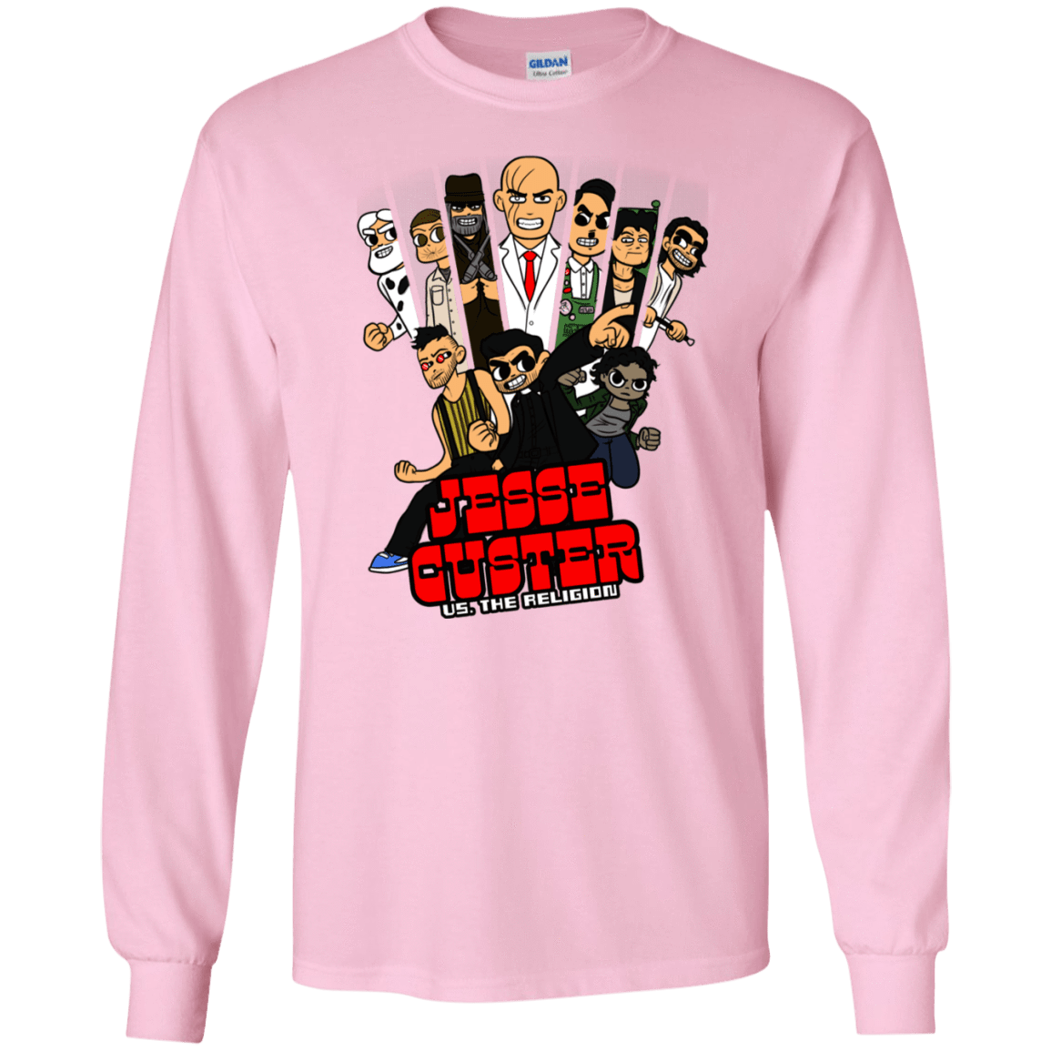 T-Shirts Light Pink / S Jesse Custer vs The Religion Men's Long Sleeve T-Shirt