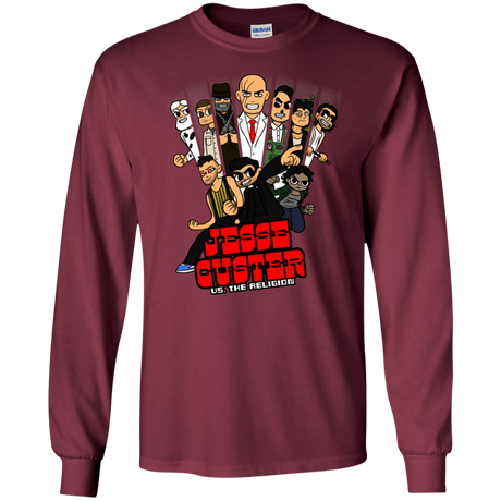 T-Shirts Maroon / S Jesse Custer vs The Religion Men's Long Sleeve T-Shirt