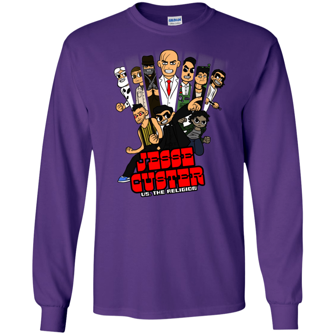 T-Shirts Purple / S Jesse Custer vs The Religion Men's Long Sleeve T-Shirt