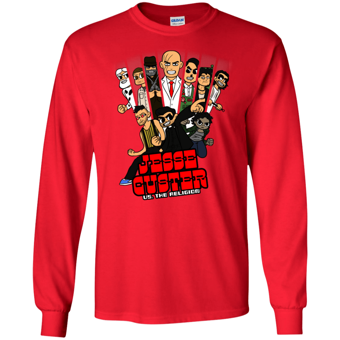 T-Shirts Red / S Jesse Custer vs The Religion Men's Long Sleeve T-Shirt