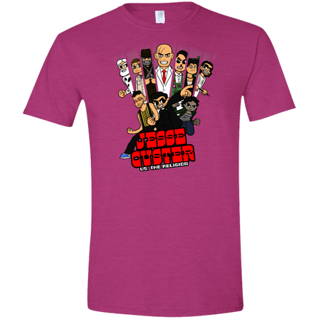T-Shirts Antique Heliconia / S Jesse Custer vs The Religion Men's Semi-Fitted Softstyle