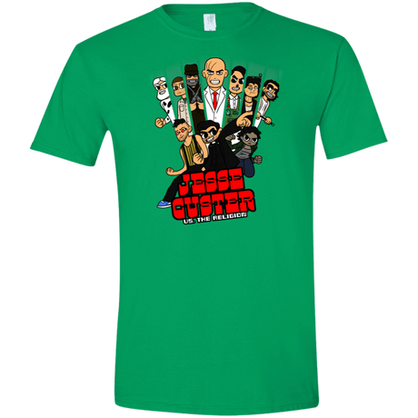 T-Shirts Irish Green / S Jesse Custer vs The Religion Men's Semi-Fitted Softstyle