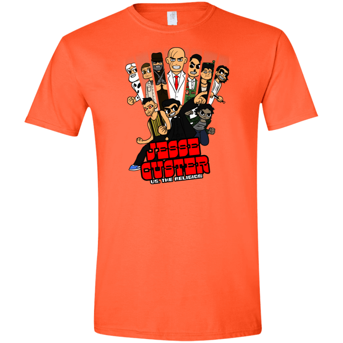 T-Shirts Orange / S Jesse Custer vs The Religion Men's Semi-Fitted Softstyle
