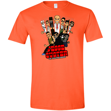 T-Shirts Orange / S Jesse Custer vs The Religion Men's Semi-Fitted Softstyle