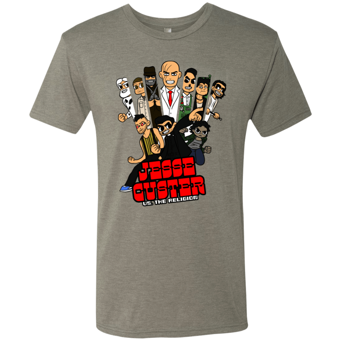 T-Shirts Venetian Grey / S Jesse Custer vs The Religion Men's Triblend T-Shirt