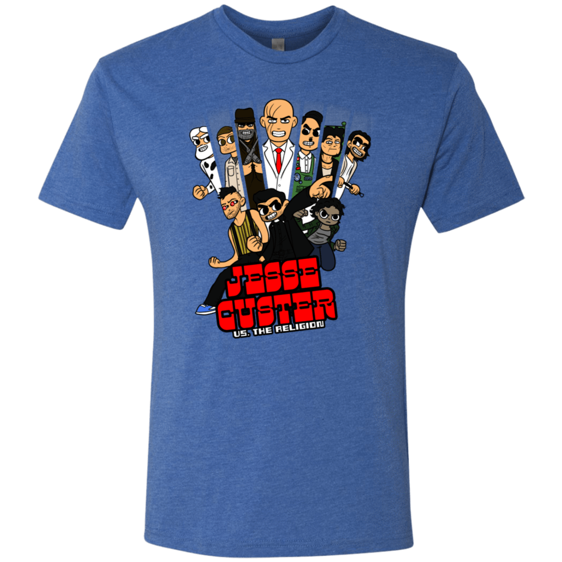 T-Shirts Vintage Royal / S Jesse Custer vs The Religion Men's Triblend T-Shirt