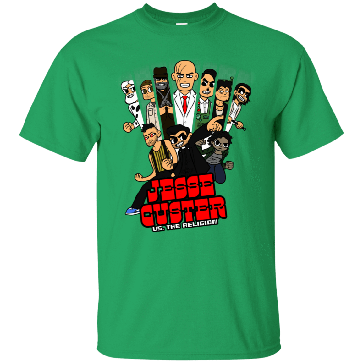 T-Shirts Irish Green / S Jesse Custer vs The Religion T-Shirt