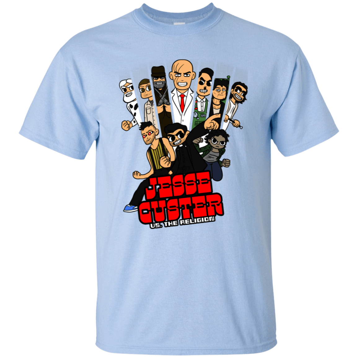 T-Shirts Light Blue / S Jesse Custer vs The Religion T-Shirt