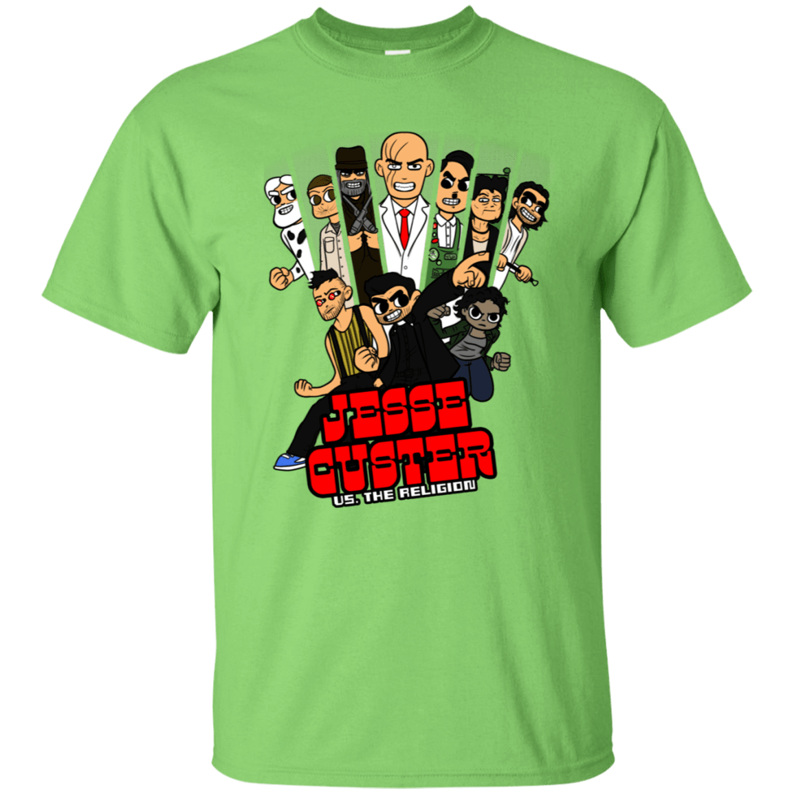 T-Shirts Lime / S Jesse Custer vs The Religion T-Shirt