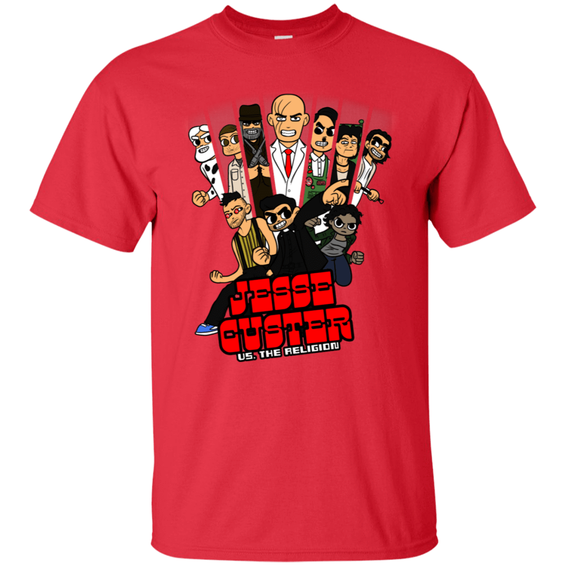 T-Shirts Red / S Jesse Custer vs The Religion T-Shirt