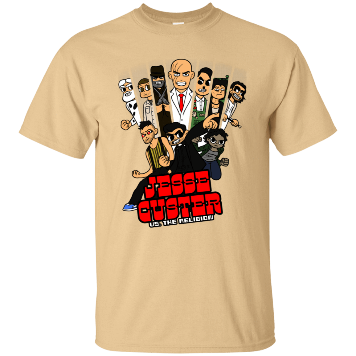 T-Shirts Vegas Gold / S Jesse Custer vs The Religion T-Shirt