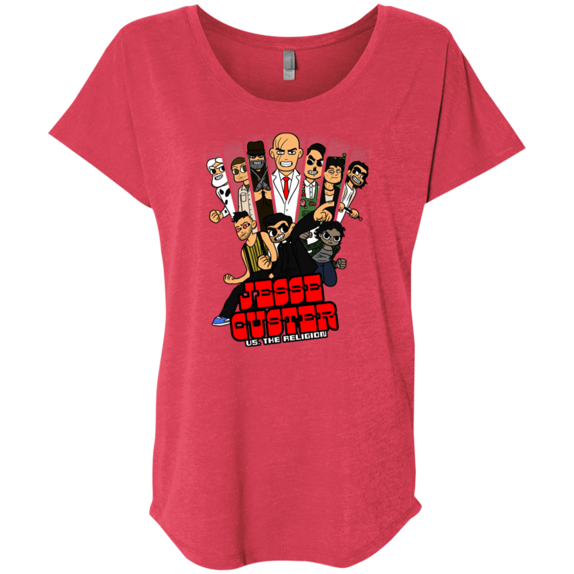 T-Shirts Vintage Red / X-Small Jesse Custer vs The Religion Triblend Dolman Sleeve