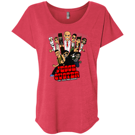 T-Shirts Vintage Red / X-Small Jesse Custer vs The Religion Triblend Dolman Sleeve