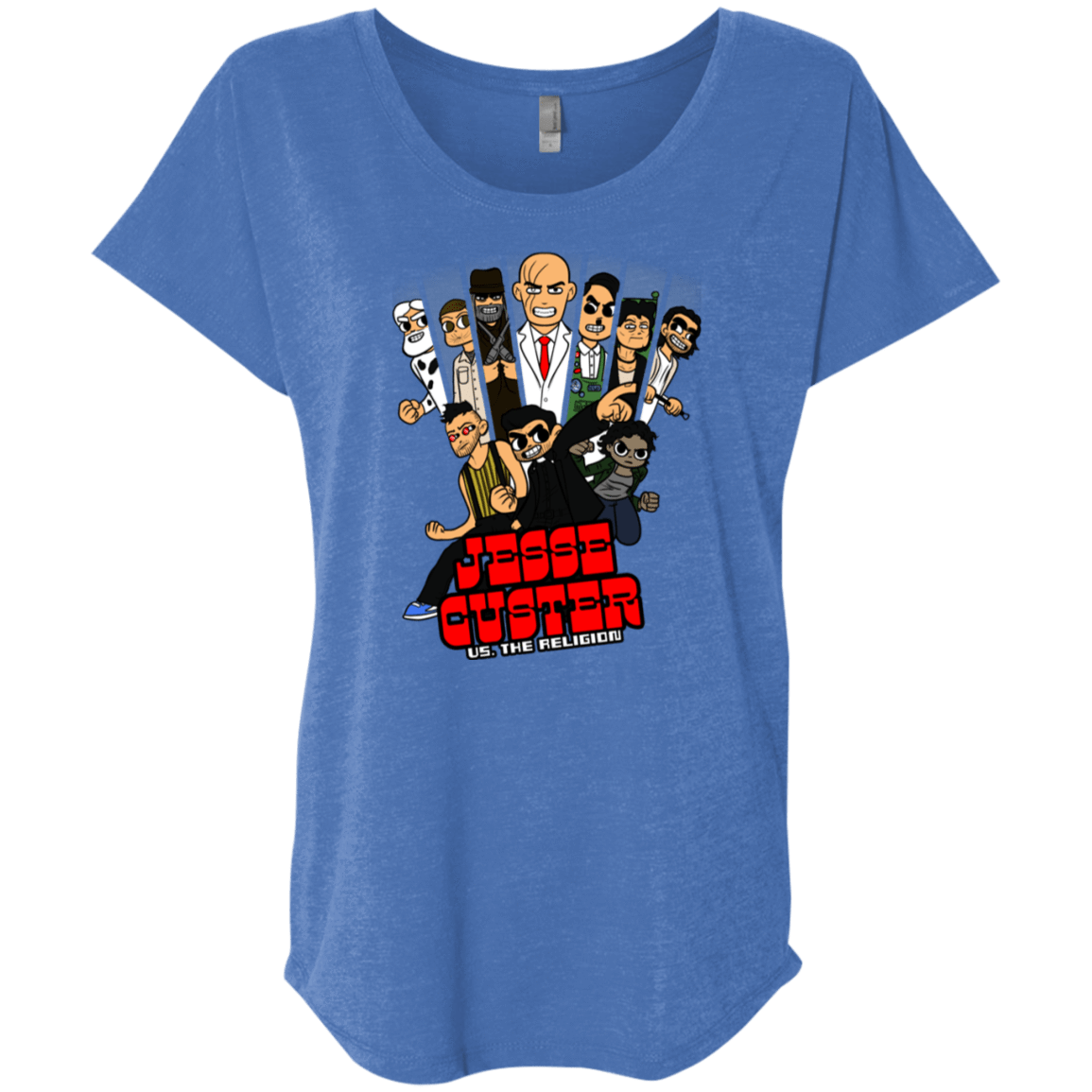 T-Shirts Vintage Royal / X-Small Jesse Custer vs The Religion Triblend Dolman Sleeve