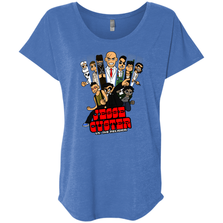 T-Shirts Vintage Royal / X-Small Jesse Custer vs The Religion Triblend Dolman Sleeve