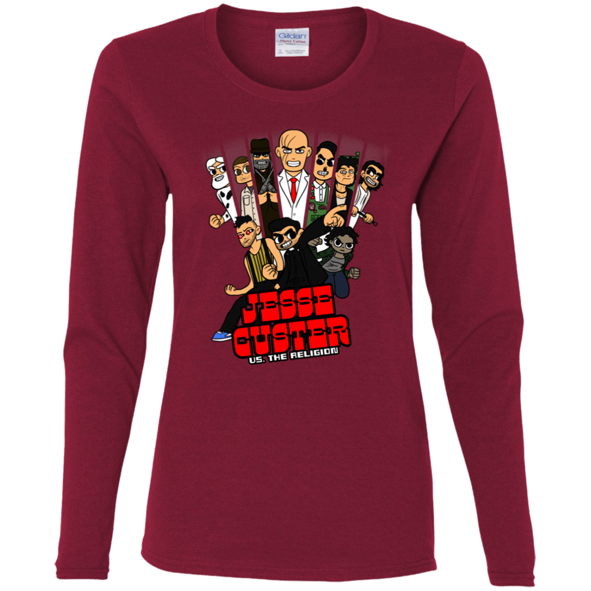 T-Shirts Cardinal / S Jesse Custer vs The Religion Women's Long Sleeve T-Shirt