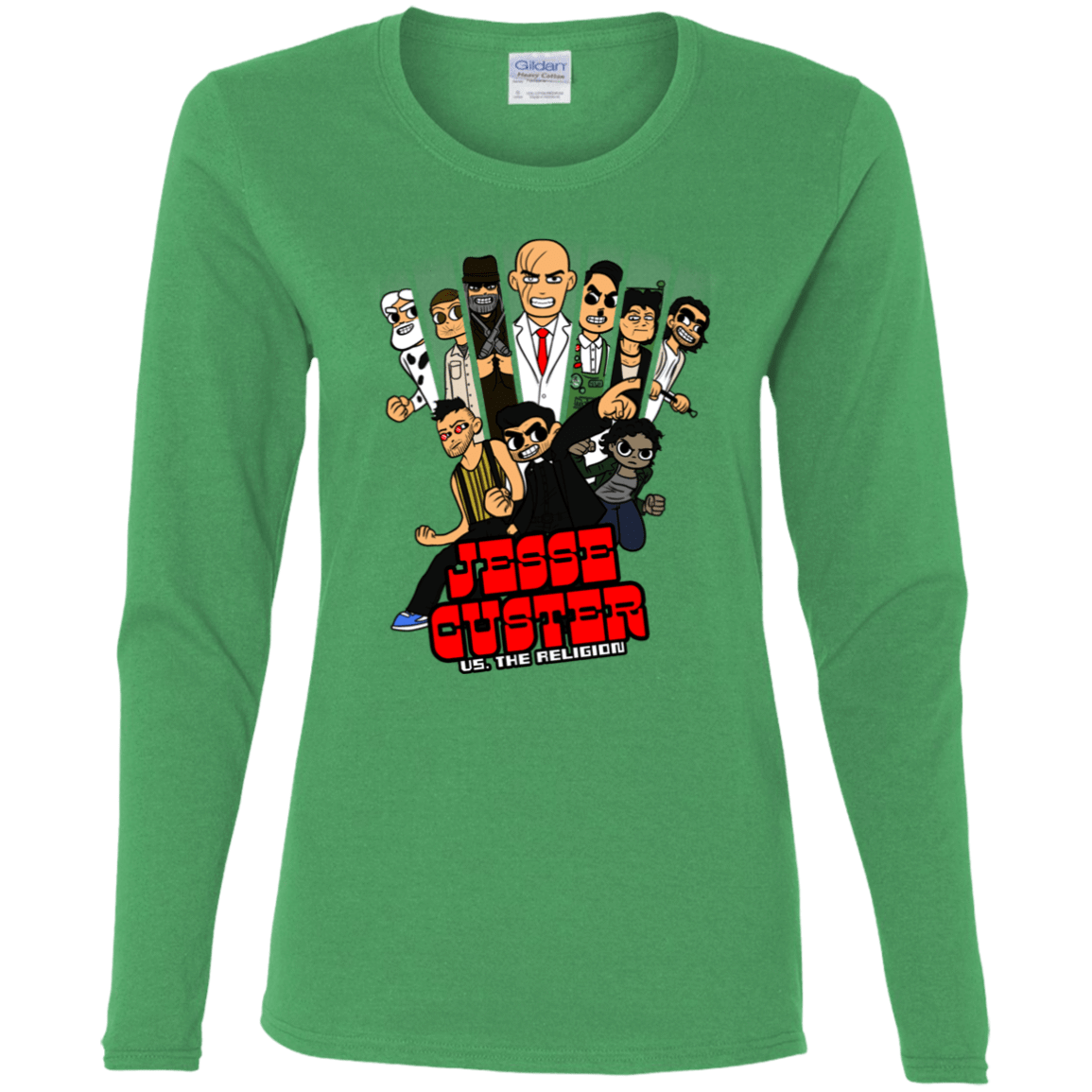 T-Shirts Irish Green / S Jesse Custer vs The Religion Women's Long Sleeve T-Shirt