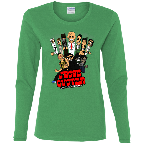 T-Shirts Irish Green / S Jesse Custer vs The Religion Women's Long Sleeve T-Shirt