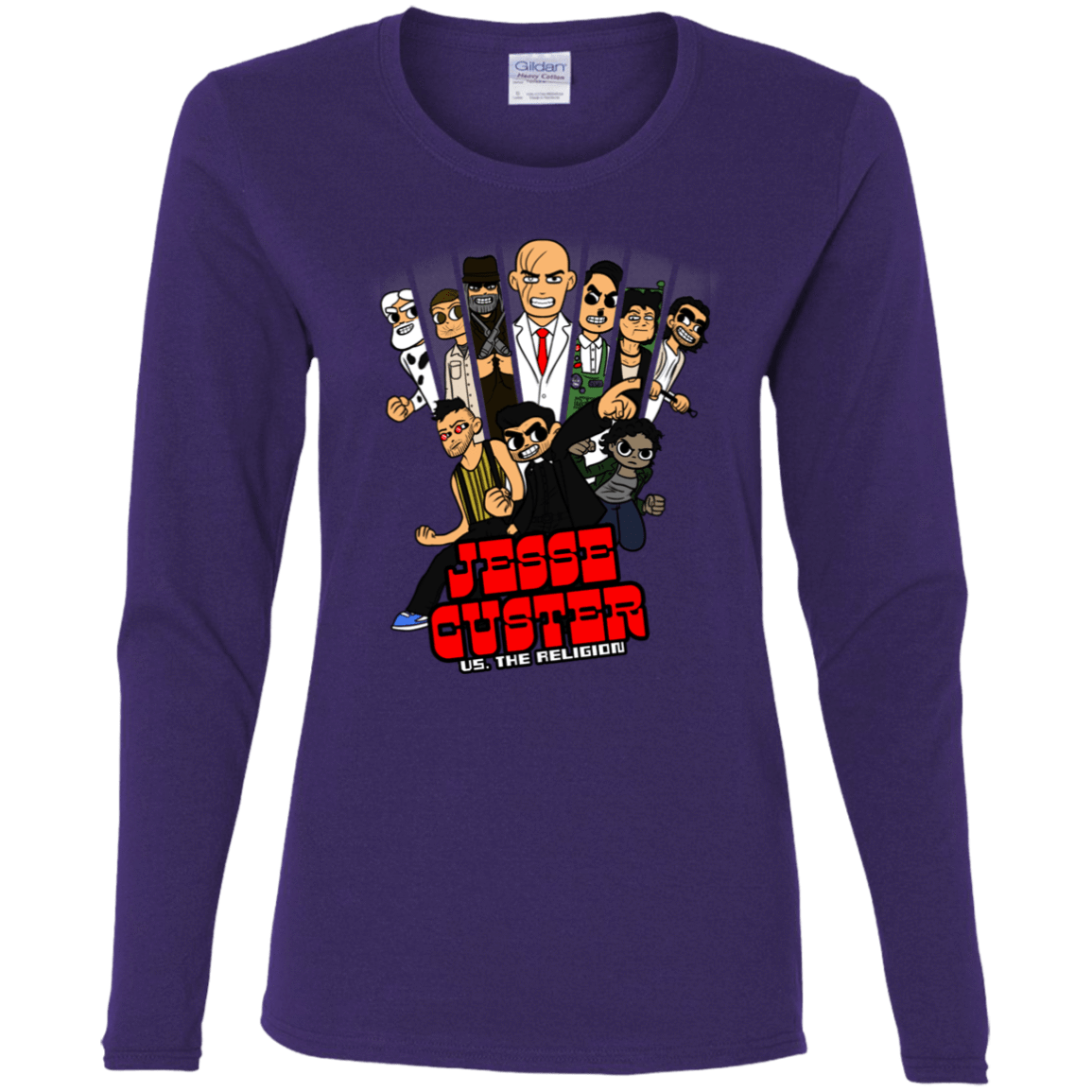 T-Shirts Purple / S Jesse Custer vs The Religion Women's Long Sleeve T-Shirt