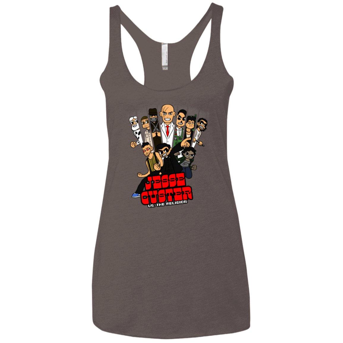 T-Shirts Macchiato / X-Small Jesse Custer vs The Religion Women's Triblend Racerback Tank