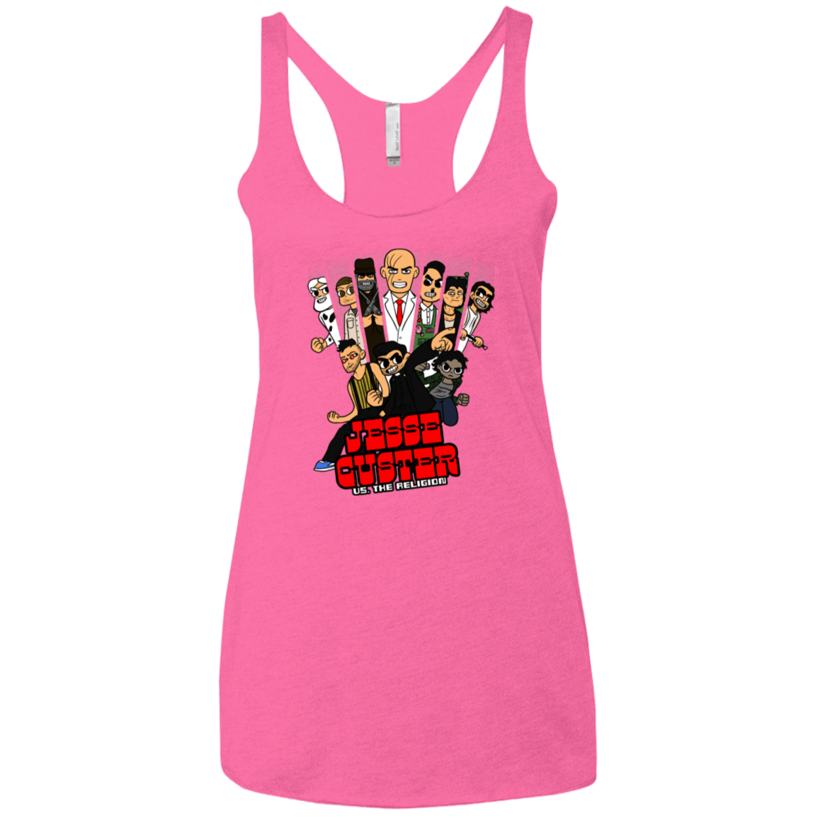 T-Shirts Vintage Pink / X-Small Jesse Custer vs The Religion Women's Triblend Racerback Tank