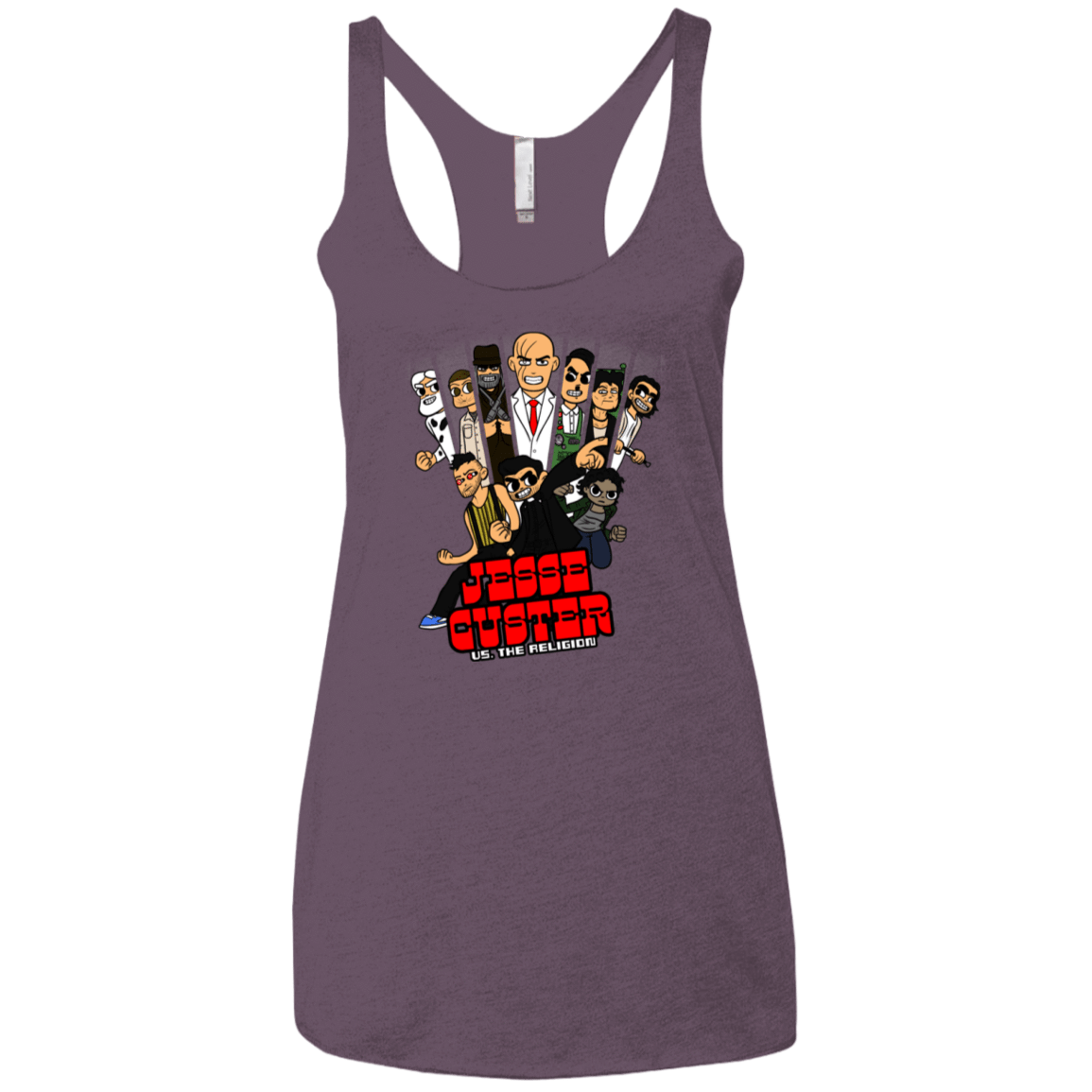 T-Shirts Vintage Purple / X-Small Jesse Custer vs The Religion Women's Triblend Racerback Tank