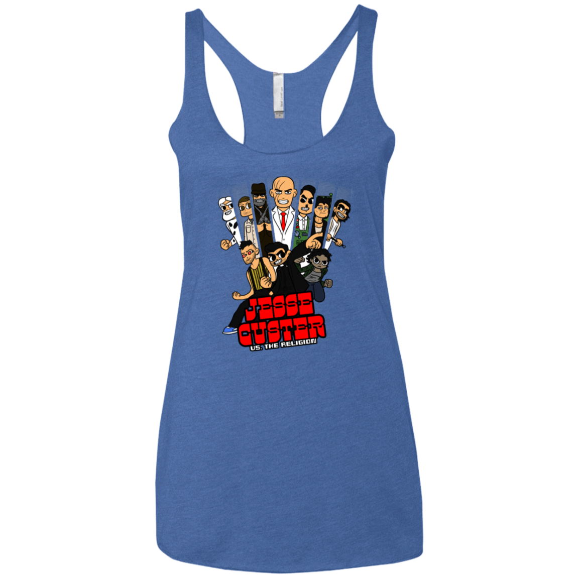 T-Shirts Vintage Royal / X-Small Jesse Custer vs The Religion Women's Triblend Racerback Tank