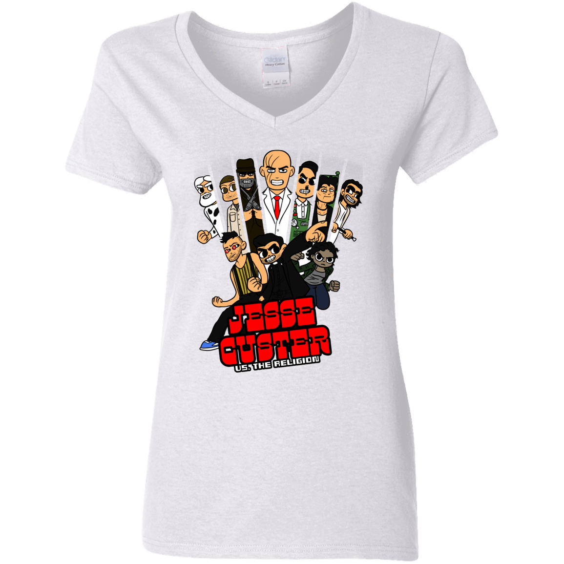 T-Shirts White / S Jesse Custer vs The Religion Women's V-Neck T-Shirt