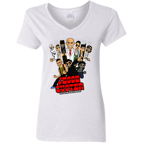 T-Shirts White / S Jesse Custer vs The Religion Women's V-Neck T-Shirt