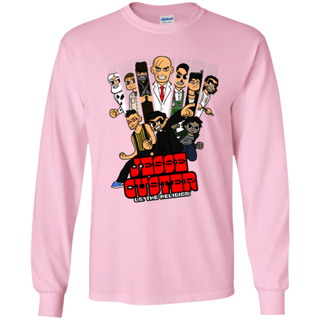 T-Shirts Light Pink / YS Jesse Custer vs The Religion Youth Long Sleeve T-Shirt