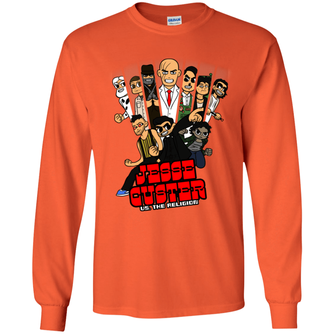 T-Shirts Orange / YS Jesse Custer vs The Religion Youth Long Sleeve T-Shirt