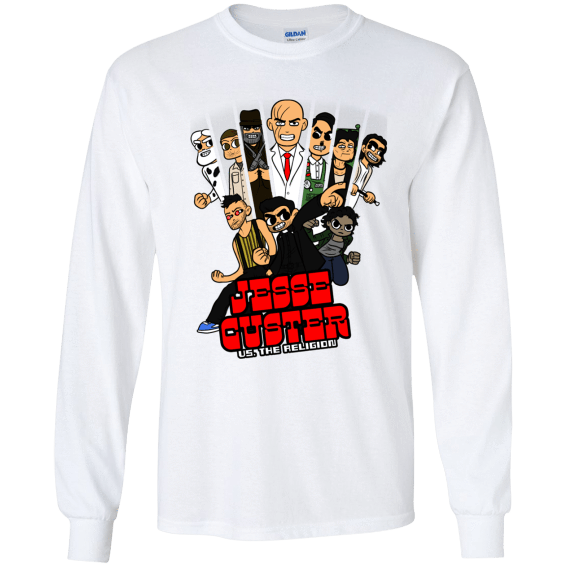 T-Shirts White / YS Jesse Custer vs The Religion Youth Long Sleeve T-Shirt